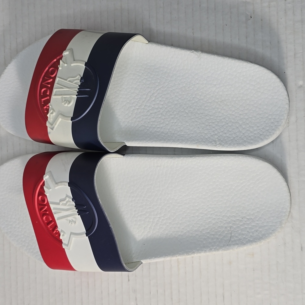 Moncler Embossed Mens Designer Slides - Picture 3 of 7